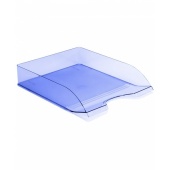 Лоток горизонтальный для бумаг СТАММ «Дельта», тонированный, голубой