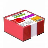 Блок для записей проклеенный СТАММ, куб 9 × 9 × 5 см, красный