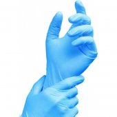 Перчатки нитриловые Nitrile Flov M3.5 Powder free, Color blue, Size L без порошка цвет синий 
