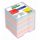Блок для записей непроклеенный СТАММ, куб 8 × 8 × 8 см, цветной, в пластбоксе