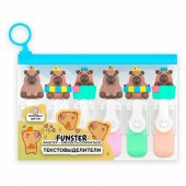 Набор текстовыделителей с топперами "Капибара", 6 НЕОНОВЫХ ЦВЕТОВ, FUNSTER