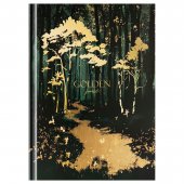 Бизнес-блокнот А5, 64л., твердый переплет, евроформат, BG "Golden forest", матовая ламинация, тиснение фольгой