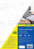 Задняя обложка для переплета Buromax А4, комплект 1 шт., тиснение под кожу, картон 250 г/м², белая