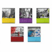 Тетрадь общая ученическая ErichKrause Colored City, 48 листов, клетка_MIX-PACK