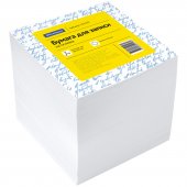 Блок для записей проклеенный OfficeSpace, куб 9 × 9 × 9 см, белый