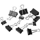Зажимы для бумаг 15мм КОМПЛЕКТ 12шт черные 