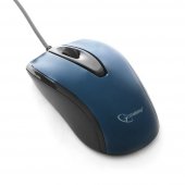 Мышь Gembrid MOP-405-B USB, синий, объемный цвет, бесшум клик, 2кн+колесо кнопка, 1000DPI