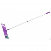 Швабра для пола PERFECTO LINEA, телескопическая ручка 67-120 см, насадка МОП, фиолетовая