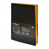 Ежедневник недатированный «In Black», А5, искусственная кожа, 136 л, оранжевый