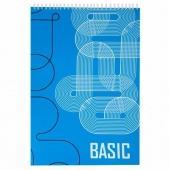 Блокнот «Basic» А4, 60 л., на гребне, клетка