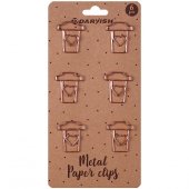 Скрепки металлические "Капучино" цветн. "Darvish" 6шт/уп (набор)