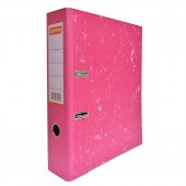 Папка-регистратор «Century» А4 с мраморным покрытием, 70 мм, розовая