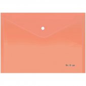 Папка-конверт на кнопке Berlingo «Starlight», А4, 180 мкм, оранжевая