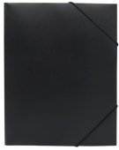 Папка на резинке Buro-PRB04BLACK A4 пластик. кор.15мм 0,5мм черный