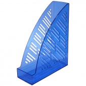 Лоток вертикальный для бумаг Юниопт «65», ширина 65 мм, тонированный, синий