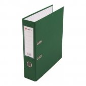 Папка-регистратор А4 50мм ПВХ зеленый LAMARK601 метал.окантовка/карман, собранный  