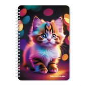 Блокнот А5 40л (записная книжка) "Котенок" на боковом гребне 