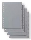 Разделители А4 20л. цифр. 1-20 INDEX пласт. серые
