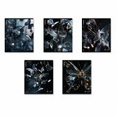 Тетрадь А5 общая ученическая ErichKrause Glass Butterflies, 48 листов, клетка, матовая ламинация+выборочный УФ-лак_MIX-PACK
