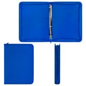 Папка объемная на молнии  на 4 кольца, корешок 35мм, формат А4, BRAUBERG PIXEL, темно-синяя, пластик 700мкм