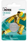 Батарейка литиевая Mirex CR2032 3V 1шт (1/60/360) ecopack