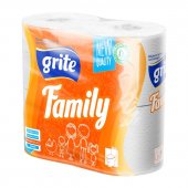 Туалетная бумага Grite «Family», 3-х слойная, 4 рулона, белая