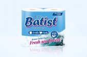 Туалетная бумага BELUX «BATIST», 3-х слойная, 4 шт., белая, аромат морской бриз