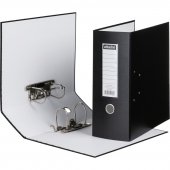 Папка-регистратор Attache с двумя ароч. мех. PVC без мет/уг 125 мм черный ПБП1 карм. кор