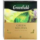 Чай зеленый Greenfield "Green Melissa", 100 пакетиков