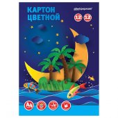 Картон цветной schoolФОРМАТ, А4, 12 листов, 12 цветов, немелованный, в папке Картон цветной schoolФОРМАТ, А4, 12 листов, 12 цветов, немелованный, в папке