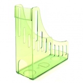 Лоток вертикальный для бумаг Юниопт «100», ширина 100 мм, тонированный, зеленый