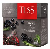 Чай черный Tess «Berry Bar», 20 пирамидок