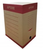 Короб архивный "ЭКО", 327 × 200 × 240 мм, сборный, бордовая печать