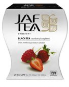 Чай черный "JAF" с ароматом клубники и малины, уп 100г,  байховый, листовой