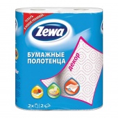 Полотенца бумажные «ZEWA Decor», 2-х слойные, 2шт., белые