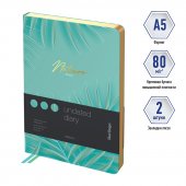 Ежедневник недатированный, А5, 136л., кожзам, Berlingo  "Nature",  золотой срез, с рисунком