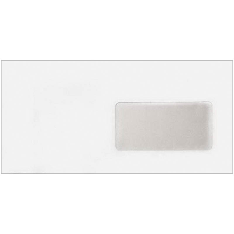 Конверт С65, клей декстрин, белый, правое окно, 114 × 229 мм