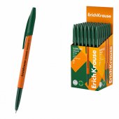 Ручка шариковая ErichKrause Slender Stick Orange 0.7, Super Glide Technology, цвет чернил зеленый