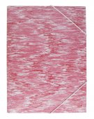 Папка на резинке Бюрократ Melange MLPR07RED A4 пластик кор.30мм 0,7мм, красный