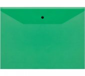 Папка-конверт на кнопке А4 180мкм зеленая РЕГИСТР 
