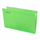 Папка подвесн. д/картотек А4 (350х240 мм) до 80 л.STAFF Foolscap, зеленая