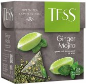 Чай зеленый TESS «Ginger Mojito», 20 пирамидок