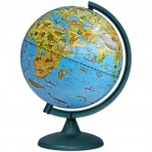 Глобус зоогеографический «Глобусный мир», 25 см, круглая подставка