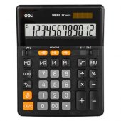 Калькулятор DELI CORE M888 черный настольный12- рязрядный, 199*153*30мм, двойное питание, пластик