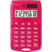 Калькулятор карманный REBELL Starlet WB, 8 разрядов, розовый