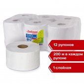 Туалетная бумага ЛЮБАША (T2) 1 слой, по 200м, (МП-40) 