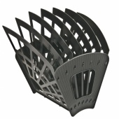 Лоток вертикальный для бумаг СТАММ «Эконом», 6 секции, черный