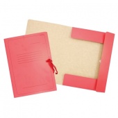 Папка для бумаг архивная, картон, 2 х/б завязки, красная