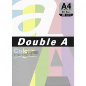 Бумага цветная для печати DOUBLE А, 80гр, А4, 5цв*20листов пастель (голубой, желтый, зеленый, розовый, фиолетовый), 100л.