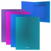 Папка на резинках пластиковая ErichKrause Diamond Vivid, 30мм, A4, ассорти